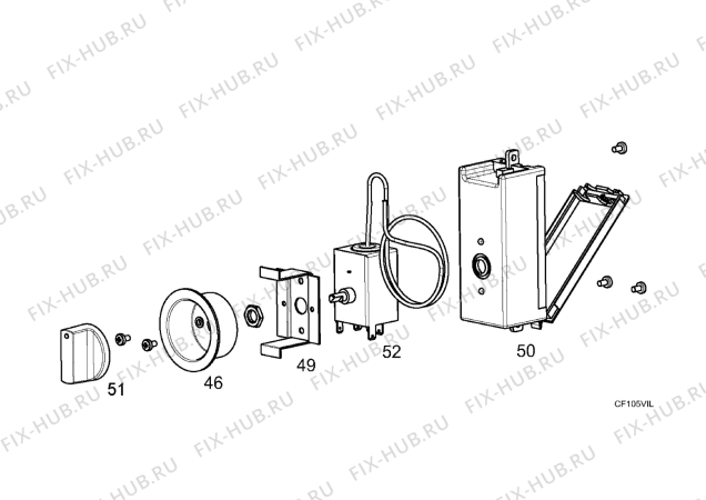 Взрыв-схема холодильника Zoppas PO121 - Схема узла Electrical equipment 268